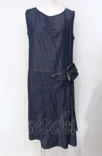 INGEBORG / 花モチーフデニム調ジャンパースカート 11号 インディゴ O-25-07-29-007-LO-OP-OW-OS