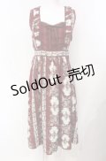 axes femme / 薔薇ストライプロングワンピース M ワイン O-25-07-29-045-AX-OP-IG-OS