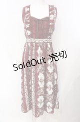 axes femme / 薔薇ストライプロングワンピース M ワイン O-25-07-29-045-AX-OP-IG-OS