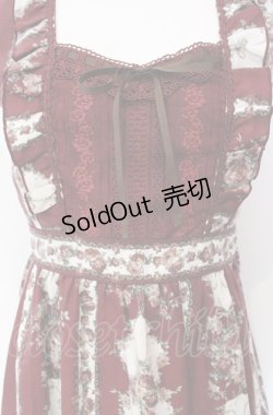 画像2: axes femme / 薔薇ストライプロングワンピース M ワイン O-25-07-29-045-AX-OP-IG-OS