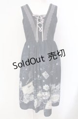axes femme / メッセージカードパネル柄ワンピース  ネイビー O-25-07-29-047-AX-OP-IG-OS