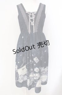 axes femme / メッセージカードパネル柄ワンピース  ネイビー O-25-07-29-047-AX-OP-IG-OS