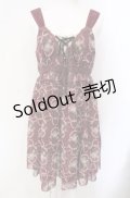 axes femme / ローズリースシフォンワンピース  ワイン O-25-07-29-048-AX-OP-IG-OS