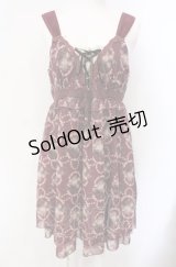 axes femme / ローズリースシフォンワンピース  ワイン O-25-07-29-048-AX-OP-IG-OS