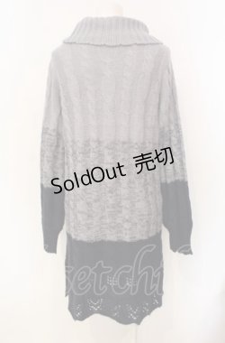 画像2: axes femme / グラデーションニットワンピース  ブルーグラデ O-25-07-29-050-AX-OP-IG-OS