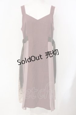 画像1: axes femme / サイドベルトプリーツジャンパースカート  ピンク O-25-07-29-051-AX-OP-IG-OS