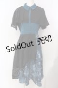 axes femme POETIQUE / ダークマリンバイカラーワンピース  グリーン×ブラック O-25-07-29-052-AX-OP-IG-OS