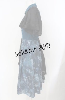 画像2: axes femme POETIQUE / ダークマリンバイカラーワンピース  グリーン×ブラック O-25-07-29-052-AX-OP-IG-OS