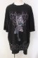 画像1: TRAVAS TOKYO / ×kuuaイラスト半袖Tシャツ  ブラック O-25-07-29-055-PU-TS-IG-OS (1)