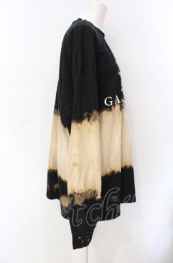 画像2: Gamchu / ボクのヒーローエリートモード 抜染加工ロンT  ブラック×ベージュ O-25-07-29-056-PU-TO-IG-OS