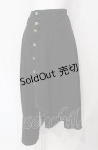 axes femme POETIQUE / 袖デザインラップ風スカート  クロ O-25-07-29-058-AX-SK-IG-OS