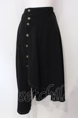 画像1: axes femme POETIQUE / 袖デザインラップ風スカート  クロ O-25-07-29-058-AX-SK-IG-OS