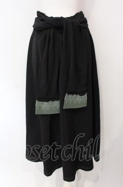 画像2: axes femme POETIQUE / 袖デザインラップ風スカート  クロ O-25-07-29-058-AX-SK-IG-OS