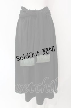 画像2: axes femme POETIQUE / 袖デザインラップ風スカート  クロ O-25-07-29-058-AX-SK-IG-OS