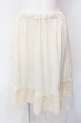 axes femme / 裾レースペチコート M アイボリー O-25-07-29-062-AX-SK-IG-OS