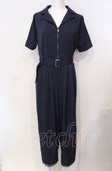 axes femme / センタージップロンパース  ネイビー O-25-07-29-063-AX-OP-IG-OS