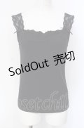 INGEBORG / モチーフレース使いタンクトップ 9号 クロ O-25-07-29-010-LO-TO-OW-OS