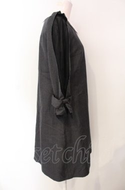 画像2: axes femme POETIQUE / グレンチェックショルダーレースワンピース M ダークグレー O-25-07-29-074-AX-OP-IG-OS