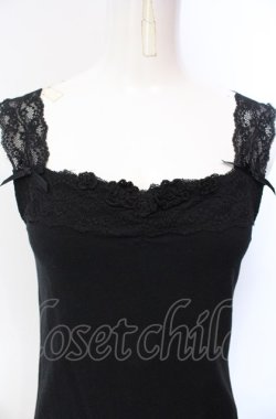 画像2: INGEBORG / モチーフレース使いタンクトップ 9号 クロ O-25-07-29-010-LO-TO-OW-OS