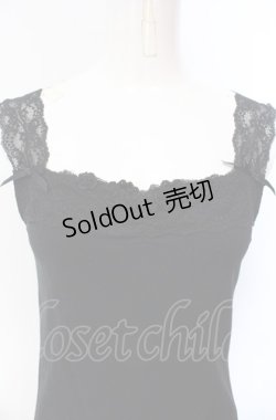 画像2: INGEBORG / モチーフレース使いタンクトップ 9号 クロ O-25-07-29-010-LO-TO-OW-OS