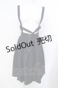 axes femme POETIQUE / ハーネスデザインサス付スカート M ネイビー O-25-07-29-078-AX-SK-IG-OS
