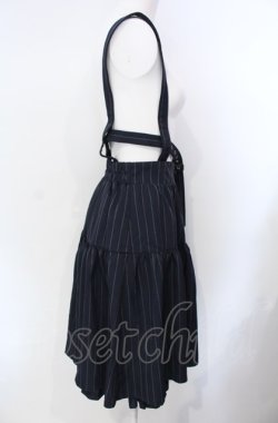 画像2: axes femme POETIQUE / ハーネスデザインサス付スカート M ネイビー O-25-07-29-078-AX-SK-IG-OS