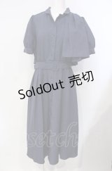axes femme / トレンチプリーツシャツワンピース  フネイビー×クロ O-25-07-29-079-AX-OP-IG-OS