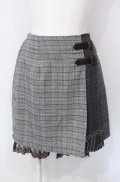 axes femme POETIQUE / パッチワーク切替えミニスカート  グレー系 O-25-07-29-080-AX-SK-IG-ZT0801F