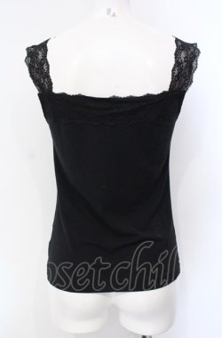 画像3: INGEBORG / モチーフレース使いタンクトップ 9号 クロ O-25-07-29-010-LO-TO-OW-OS