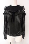 axes femme POETIQUE / ストライプオフショルトップス M グレー O-25-07-29-083-AX-TO-IG-OS