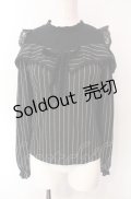 axes femme POETIQUE / ストライプオフショルトップス M グレー O-25-07-29-083-AX-TO-IG-OS