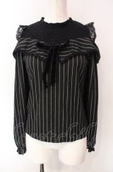 axes femme POETIQUE / ストライプオフショルトップス M グレー O-25-07-29-083-AX-TO-IG-OS