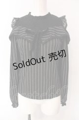 axes femme POETIQUE / ストライプオフショルトップス M グレー O-25-07-29-083-AX-TO-IG-OS