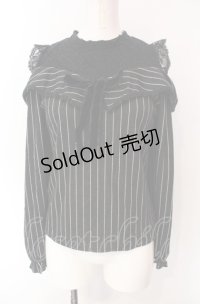 axes femme POETIQUE / ストライプオフショルトップス M グレー O-25-07-29-083-AX-TO-IG-OS