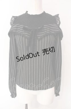画像1: axes femme POETIQUE / ストライプオフショルトップス M グレー O-25-07-29-083-AX-TO-IG-OS