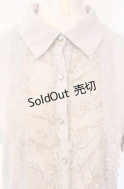 画像2: axes femme / レース配色ブラウス風Tシャツ  グレー O-25-07-29-084-AX-TO-IG-OS