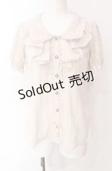 axes femme / フェミニンラッフルブラウス  生成り O-25-07-29-091-AX-BL-IG-OS