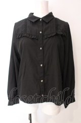 axes femme POETIQUE / チェーンブローチ付長袖ブラウス【ブローチ欠品】  クロ O-25-07-29-092-AX-BL-IG-OS