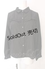 axes femme POETIQUE / チェーンブローチ付長袖ブラウス【ブローチ欠品】  クロ O-25-07-29-092-AX-BL-IG-OS