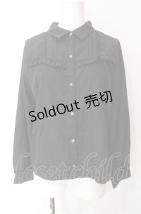 axes femme POETIQUE / チェーンブローチ付長袖ブラウス【ブローチ欠品】  クロ O-25-07-29-092-AX-BL-IG-OS
