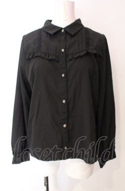 画像1: axes femme POETIQUE / チェーンブローチ付長袖ブラウス【ブローチ欠品】  クロ O-25-07-29-092-AX-BL-IG-OS