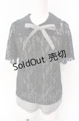 axes femme / ギンガムチェックレースプルオーバー  クロ O-25-07-29-100-AX-TO-IG-OS