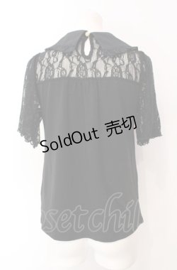 画像2: axes femme / ギンガムチェックレースプルオーバー  クロ O-25-07-29-100-AX-TO-IG-OS