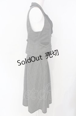 画像2: axes femme / グレンチェックベストスカートセットアップ  グレー O-25-07-29-102-AX-OP-IG-OS
