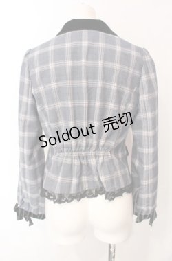 画像3: axes femme POETIQUE / ボリューム袖ジャケット  ブルー×クロ O-25-07-29-104-AX-JA-IG-OS
