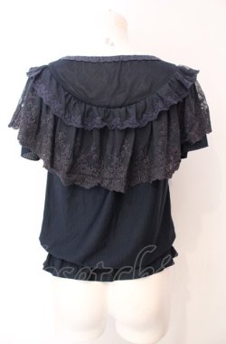 画像2: axes femme / ロマンティックレースプルオーバー  ネイビー O-25-07-29-107-AX-TO-IG-OS