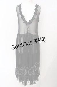axes femme / ロングジレセットカーデ【カーデ欠品】  クロ O-25-07-29-110-AX-TO-IG-OS