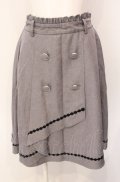 axes femme / トレンチデザインミドルスカート  グレー O-25-07-29-111-AX-SK-IG-OS