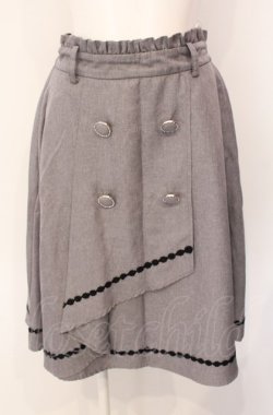 画像1: axes femme / トレンチデザインミドルスカート  グレー O-25-07-29-111-AX-SK-IG-OS