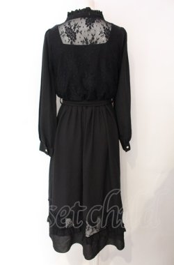 画像3: axes femme / レース切り替えロングワンピース  クロ O-25-07-29-112-AX-OP-IG-OS